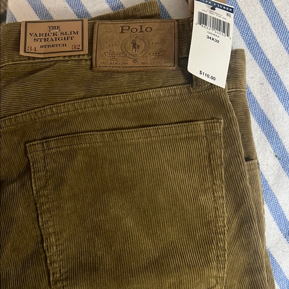 Polo by Ralph Lauren Men's Olive Corduroy Pants